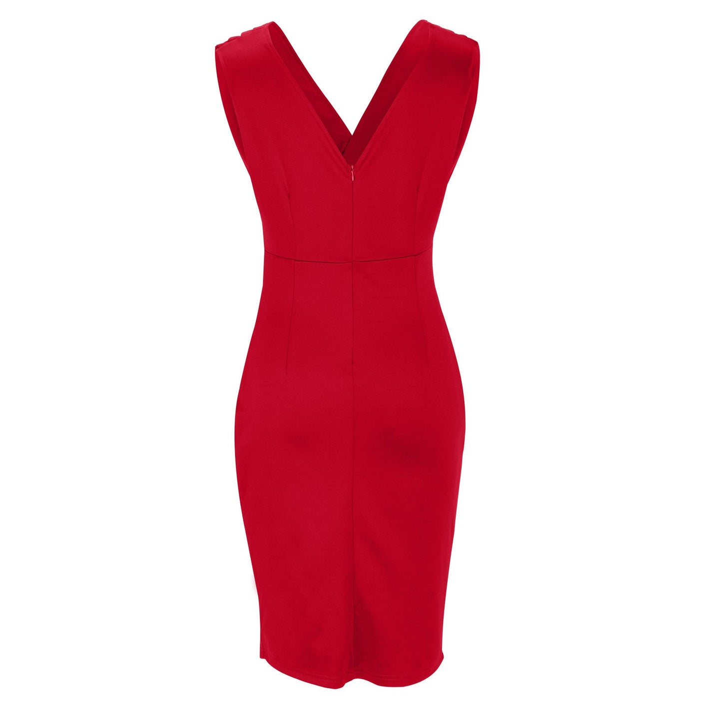 Alina | Damenkleid mit V-Ausschnitt und Schlitz