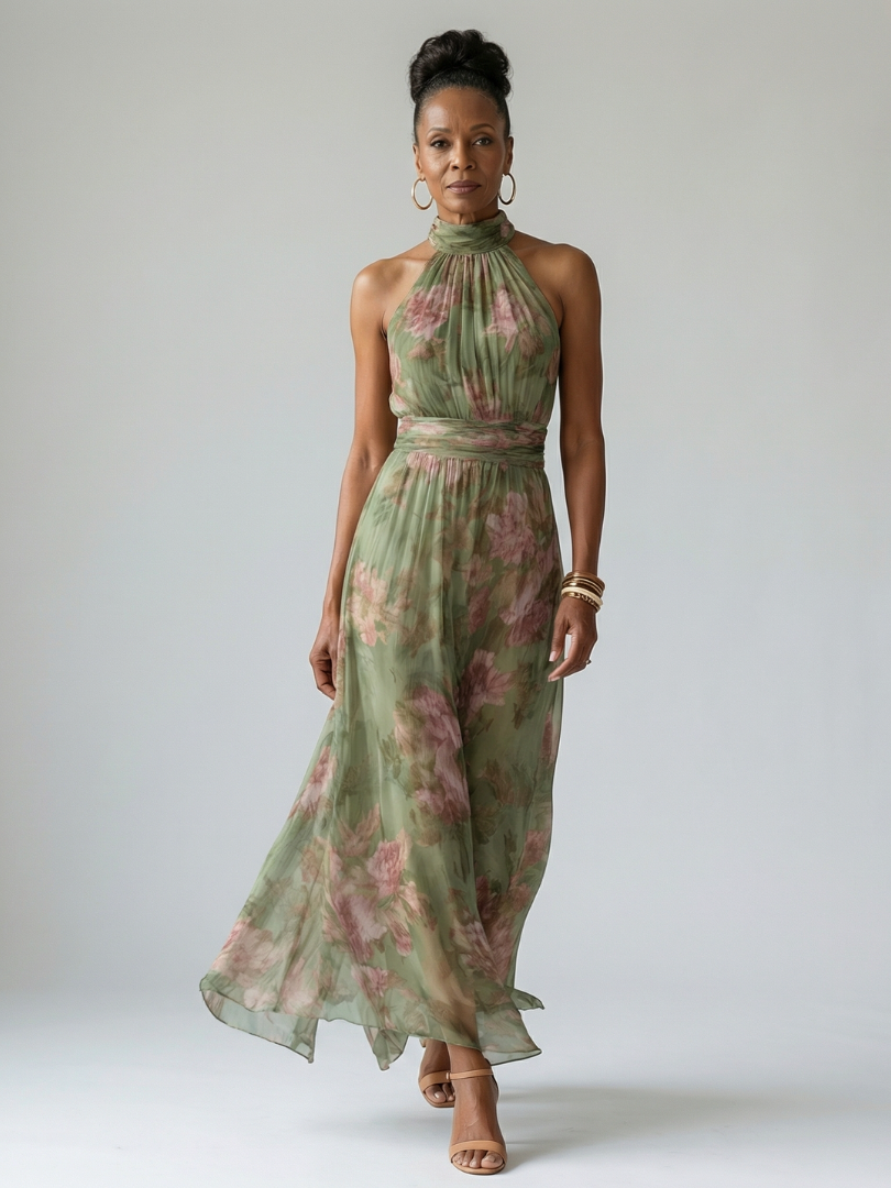 Leonie – Midi-Kleid mit Halterneck
