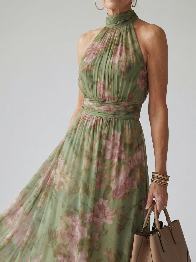 Leonie – Midi-Kleid mit Halterneck