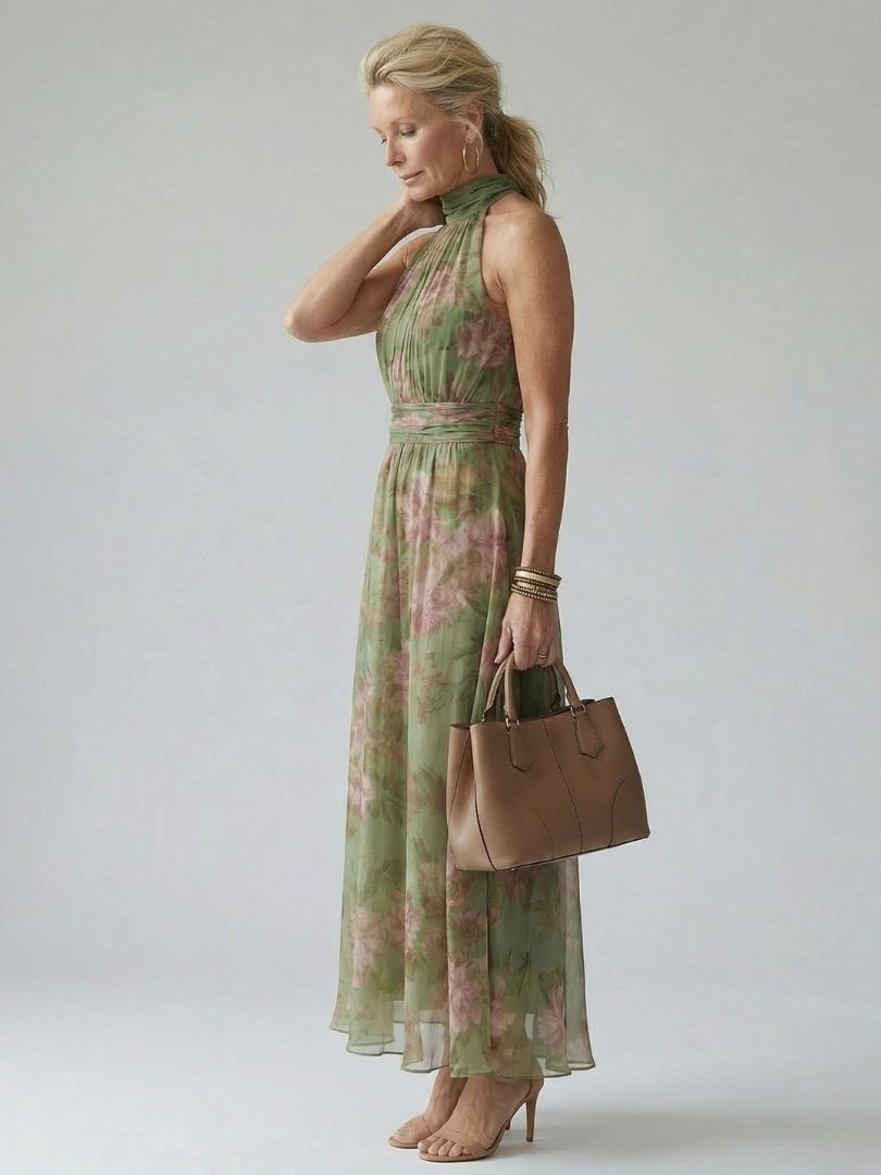 Leonie – Midi-Kleid mit Halterneck