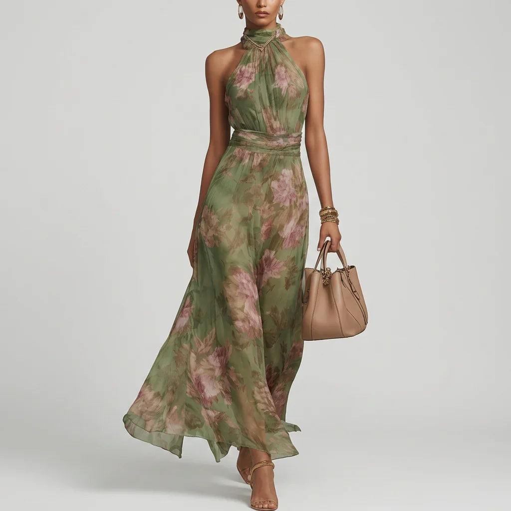 Leonie – Midi-Kleid mit Halterneck